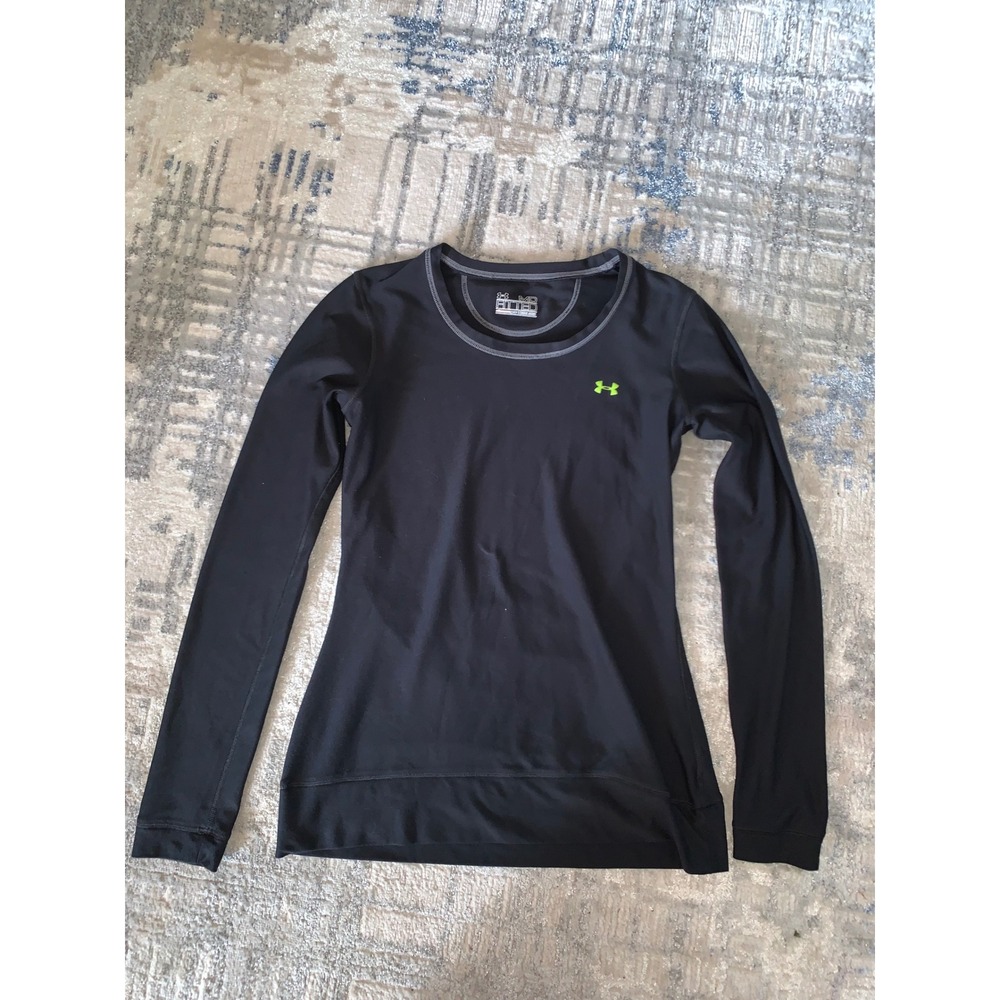 Under Armour Womens MD AllSeasonGear Fitted Long Sleeve Shirt Black